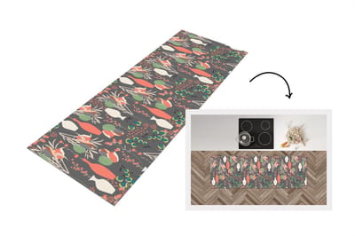 Keukenloper - Loper keuken - Boeket - Bloemen - Patronen - 150x50 cm - Keukenloper vinyl