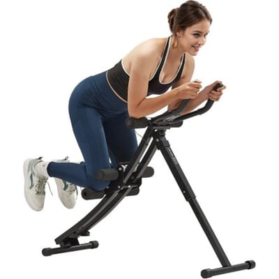 VEVOR Buikspiertrainingsapparaat Buikspiertrainer AB-machine voor sportschool, Buikspiertrainer 200 kg draagvermogen, Buikspiertrainer krachttraining, Opvouwbaar verstelbaar fitnessapparaat Zwart