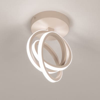 Lumidora Plafondlamp 75467 - Plafonniere - KEZIA - Ingebouwd LED - 12.0 Watt - 900 Lumen - 2700 Kelvin - Beige - Metaal - Badkamerlamp