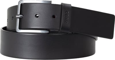HUGO leren heren riem - zwart