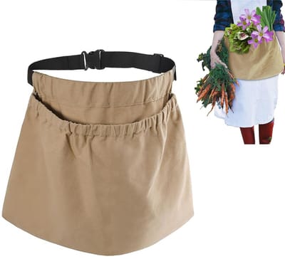 1 stuk - Fruitplukzak - Opbergtas voor tuinpluk - Plukschort - Tuinschorten voor buiten - Voor tuinen, boomgaarden, buiten - Khaki