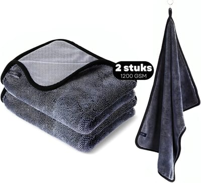 Luxor Home MagicDry - Droogdoek Badkamer – Droogdoek Auto- Microvezeldoek - 1200GSM – 1000ml Absorptie - 40 X 60cm - Premium Kwaliteit - 2 stuks