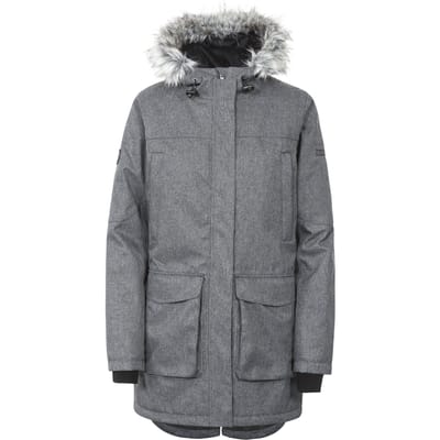 Trespass - Dames Thundery Waterdichte Jas (Zwart/Grijs)