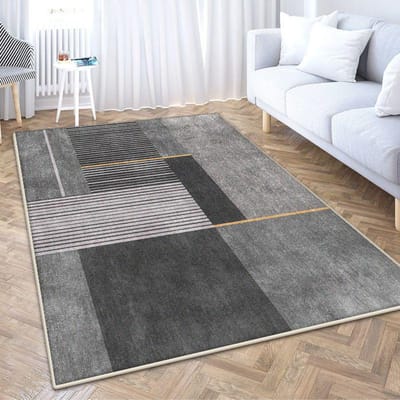 Tapis Géométrique Moderne pour Salon Décoration Luxe Léger Chambre à Coucher Tapis Facile à Nettoyer 200x300 Grande Surface Salon Tapis Antidérapants 160*200cm