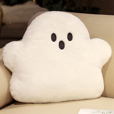 Geest Witte Wolk Pluche Kussen Donkere Ogen Gevuld Kussen Bank Stoel Rugsteun Decoratie Halloween Feest Cadeau 15cmx20cm pendant white
