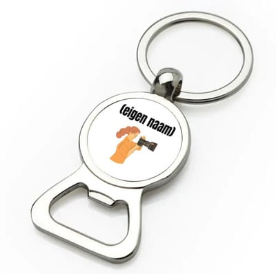 Akyol - fotograaf vrouw met eigen naam flesopener - Fotograaf - fotografen - leuk cadeau voor iemand die houd van foto's maken - cadeau - kado - 9 bij 3 cm