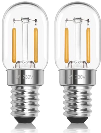 E14 LED Gloeilampen 1W Warmwit 2700K - 2 Stuks Tubulaire Nachtlamp