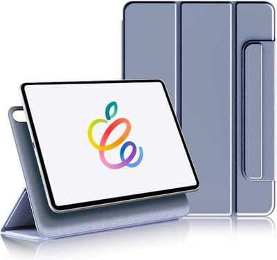 geschikt voor iPad Pro 13 inch Hoes Magnetisch | Folio Case Magnetische bevestiging | Auto wake/sleep | Ingebouwde standaard | Apple Pencil direct charge | geschikt voor iPad Pro 13 inch 2024 lavender grey