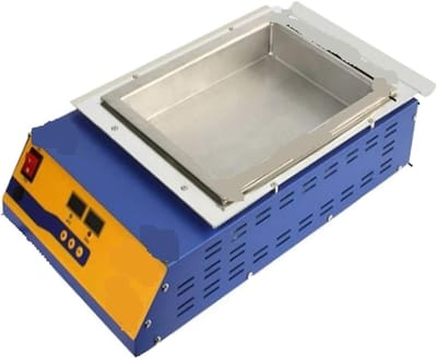 Soldeerpot - Solderen Bad - Metaal Smelten - Dubbel Digitaal Display - 280 x 200 mm - Zilver