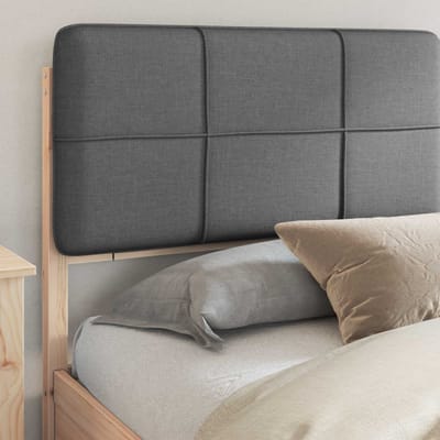 vidaXL - Bedframe - met - Gevoerde - Hoofdbord - Donkergrijs - 200 - x - 200 - cm