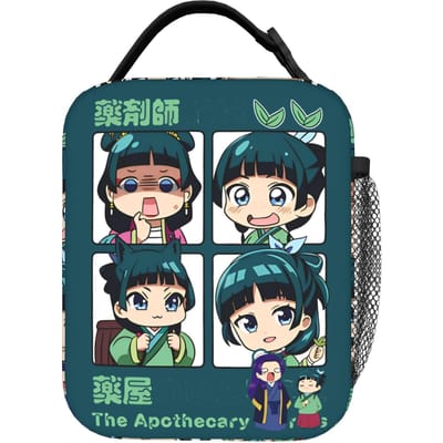 Sacs à déjeuner isothermes Maomao Anime Anti-fuite Les Carnets de l'Apothicaire Contenant repas Sac thermique Sac fourre-tout Boîte à lunch Pochette Bento One Size