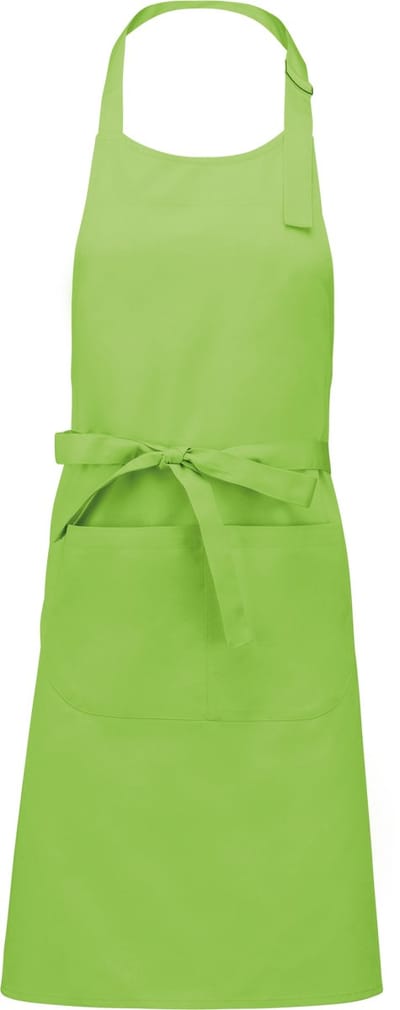 Zazlo® Basic Pro Premium - Comfort in kleur - Keukenschort - 100% katoen - BBQ Schort - Schort - Horecakwaliteit - Unisex - One Size Fits All - Wasbaar op 60° - Lime