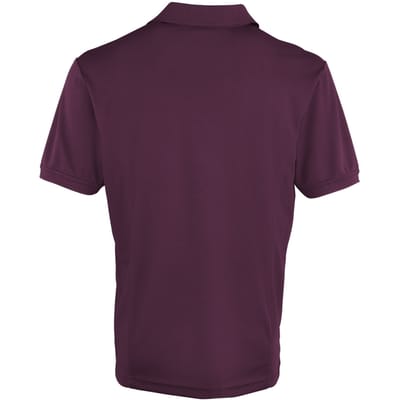 Premier Heren Coolchecker Pique korte mouw Polo T-Shirt (Aubergine)