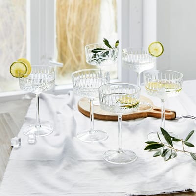 LOBERON Champagneglas set van 6 Deion helder