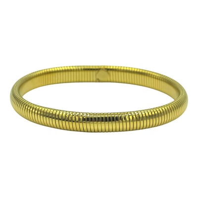 Goldplated Stretch Bangle Armband - Elastisch & Rekbaar - 10mm