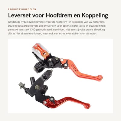 Dailygoods- Bremse Levers - Verstelbare Aluminium - Remklauwen Verf - Koppeling - 1 Paar - Anodiseerbaar - Universeel