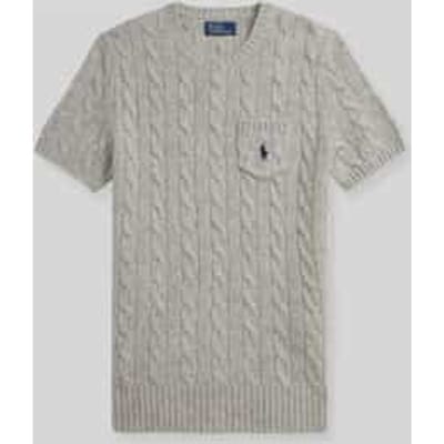 Regular fit pullover van wolmix met gestikt logo
