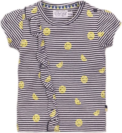 Dirkje T-Shirt Korte Mouw Lemon Stripe