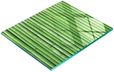Gehard multifunctioneel decoratief glazen bord in bamboegroen, 60x52 cm