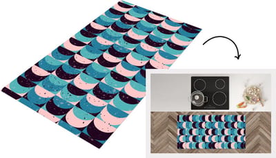 Keukenloper - Loper keuken - Meisjes - Verf - Patronen - 120x60 cm - Keukenloper vinyl