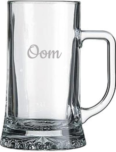 Gegraveerde bierpul 50cl Oom