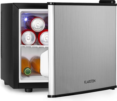Klarstein Mini-Koelkast SecretHiding 2 Niveaus 17L 26 dB Thermo-elektrisch - Minikoelkast Drankkoeler Hotelkoelkast - voor Hotelkamer voor Slaapkamer - Compact - Mini Fridge - Kleine Koelkast - Compact Koelkast