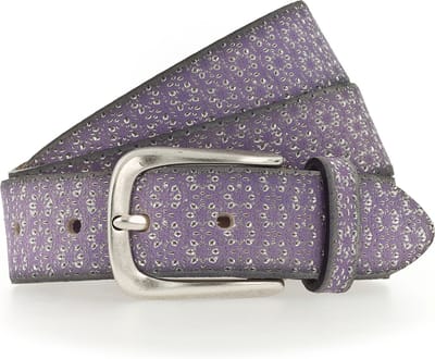 b.belt Riem Tessa Gold Ledergürtel W100 Purple / Silver Metallic Paars