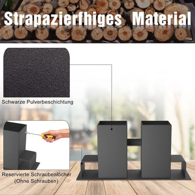 Thermisch Verzinkt Houten Brandhoutrek voor Binnen en Buiten - Stevige Opbergoplossing
