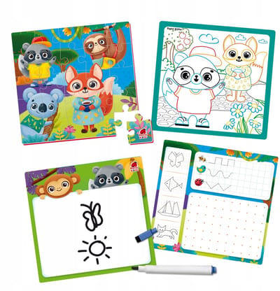 Educatieve Puzzel 4-in-1 Dieren - Logisch Denken & Creativiteit