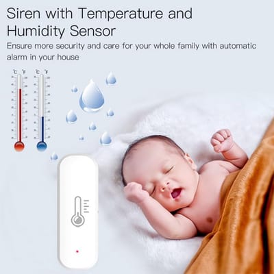 Slimme Hygrometer en Thermometer Sensor voor Thuis - Draadloos en Compatibel met Smart Home App
