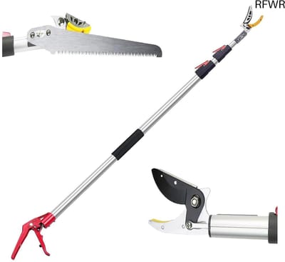 RFWR® Telescopische takkenzaag voor snoeien en plukken van fruit - 30 cm zaagblad