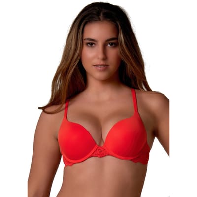 Tess - Two way boost oranje beha recycled