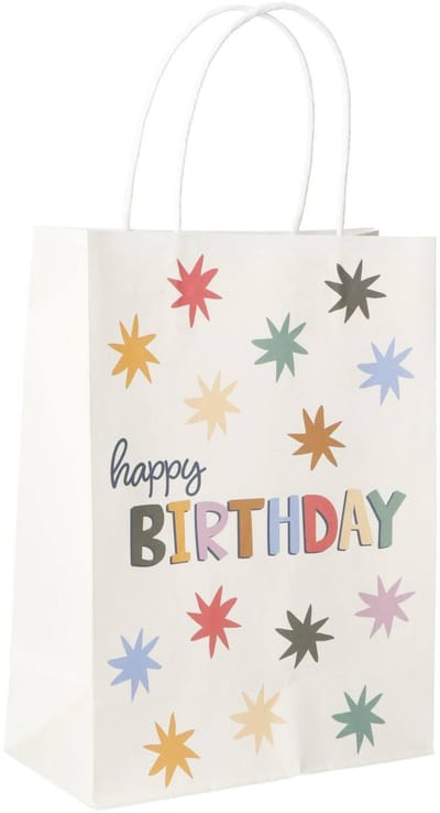 Folat - Cadeautasjes - Starburst Happy Birthday (6 stuks)
