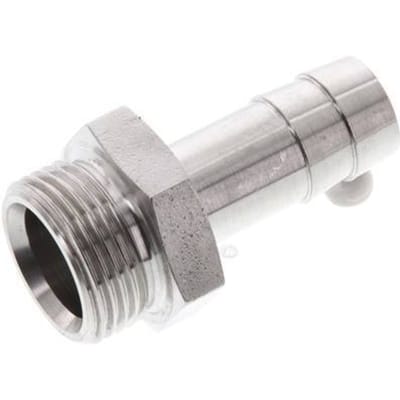 G 3/4'' Buitendraad x 16mm RVS Slangpilaar 40 Bar