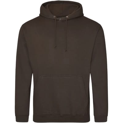 Just Hoods College Hoodie JH001 - HOT CHOCOLATE - L
