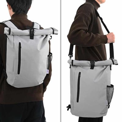 vidaXL - Fietstas - Grijs - 31 - x - 13 - x - 58 - cm - Polyester
