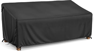 Famanu - Tuinbankhoezen, 3-zits, bankhoezen, waterdicht, winddicht, anti-uv, scheurbestendig, Heavy Duty600D Oxford-stof, Love Seat Covers (236 x 101 x 89/70 cm)