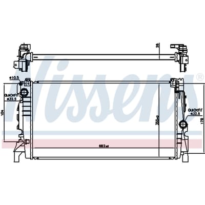 Radiator, motorkoeling NISSENS 606247