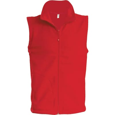 Fleecebodywarmer 'Luca' merk Kariban maat L Rood