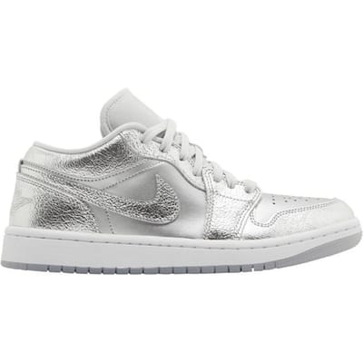 Jordan 1 Low SE Argent Métallique (aux femmes) 38.5 gray