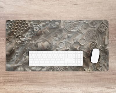 Coloray Bureau Onderlegger - Eten en drinken Bureau Pad - 90 cm x 45 cm - Veelkleurig Bureau Onderlegger - Bureau Mat - Bureaumat - Onderlegger Bureau - Bureau Onderlegger Groot