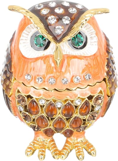 Sieradendoosje Uil - Opbergdoosje Decoratie - Sieraden Opbergen - Unieke Uil Vorm - 6 x 4.5 cm - Gekleurd