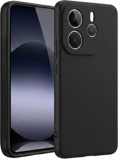 Hoesje - Geschikt voor Xiaomi Redmi Note 14 5G - Sterk & Shockproof - Siliconen Case - Hoes Cover - Telefoonhoes - Zwart