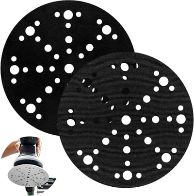 Schuurpads Spons - Polijstkussens - Glad Maken Oppervlakken - Flexibele Schuiminterface - 150 mm 2 Stuks - Zwart