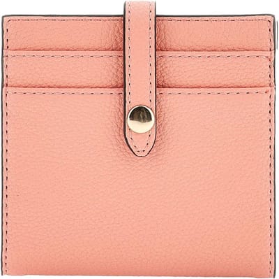 Kaarthouder Dames - Portemonnee Kaarten - Kaarten Organiseren - Compact Formaat - 10 x 10 cm - Koraal