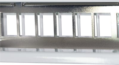 LogiLink 19 inch patchpaneel, 24 poorts, afgeschermd, keystone