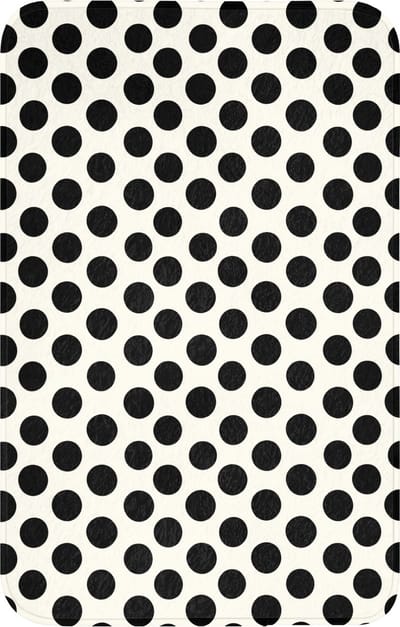 WC mat 50x80 cm - Antislip - Klassiek - Stippen - Zwart - Toiletmat - Vloermat - Douchemat - Toilet tapijt - Toiletmatten