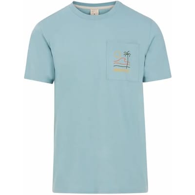 Protest Prtaston – T shirt Heren – Korte mouwen – Ronde hals – Tourmaline Blue