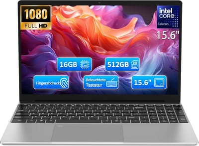 Snelle 15.6 inch Full HD Laptop met 16GB RAM en 512GB SSD - Student/Zakelijk Gebruik