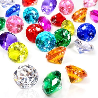 Dailygoods- Acryl Diamanten 40 Stuks - Tafel Scatter Decoratie - Bruiloft Decoratie - Huisdecoratie - Vazen Vullen - 30 mm Maat - Decoratie Steentjes